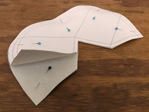 Discard the fabric and interface scraps.