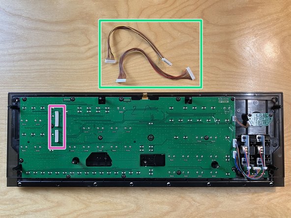 Disconnect the two cables from their housings on the front panel. These connectors are the same as the ones from the previous step, and you can use the same techniques to loosen and remove them.