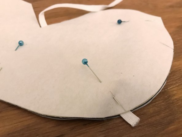 Make sure the elastic straps are inserted between the correct layers!