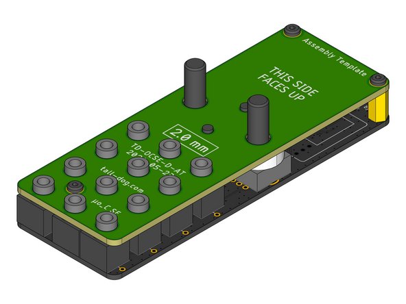 Gently slide the Assembly Template down over all the loose components and the Assembly Spacer.