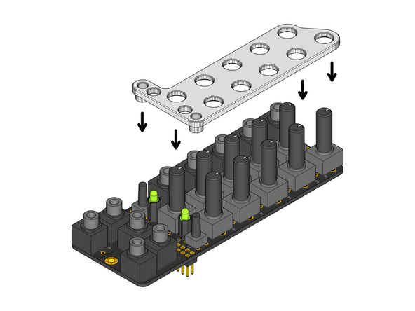 Locate the white plastic Assembly Spacer part.