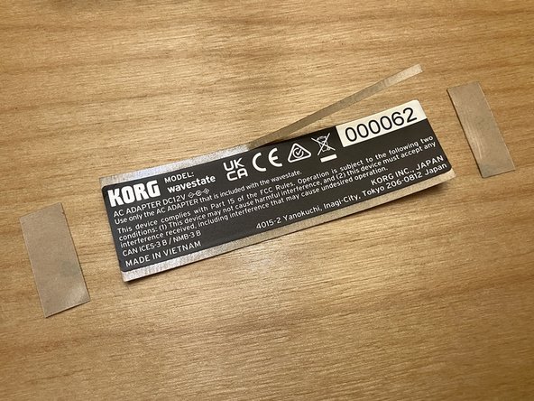 This is an optional serial number label step.