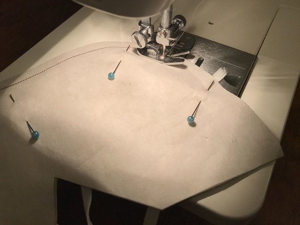 I recommend using a stitch length of around 2 mm for this step, and on all future sewing steps.