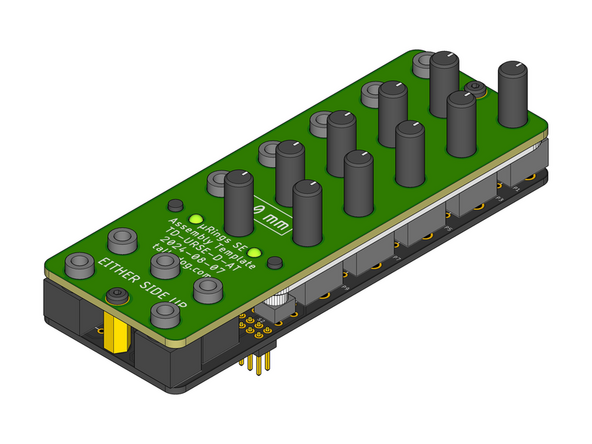 Gently slide the Assembly Template down over all the loose components and the Assembly Spacer.