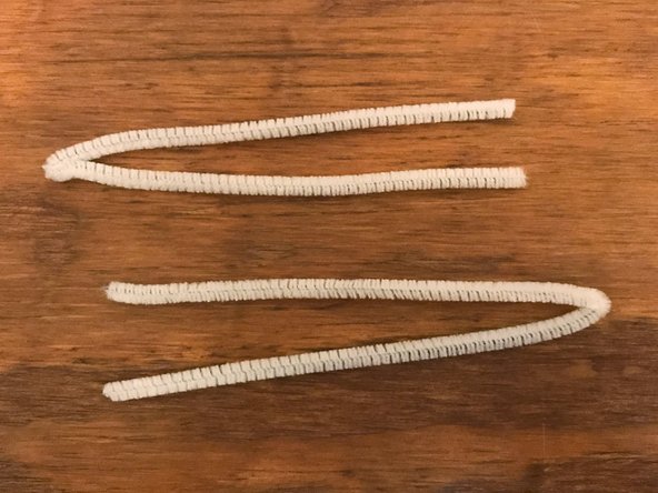 Take the two 12&quot; (30 cm) pipe cleaners and fold them each in half.