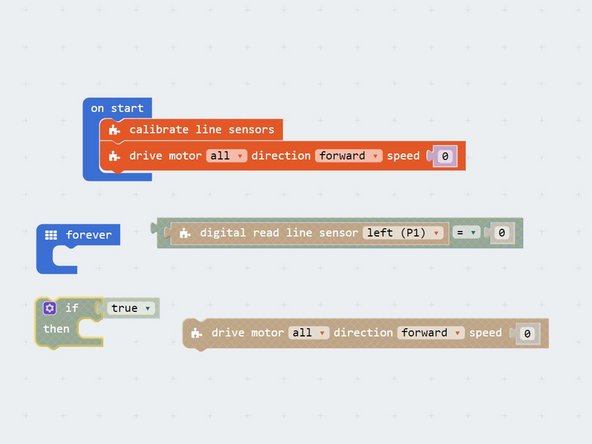 Let's use the line sensor to stop the robot from driving off the planet.