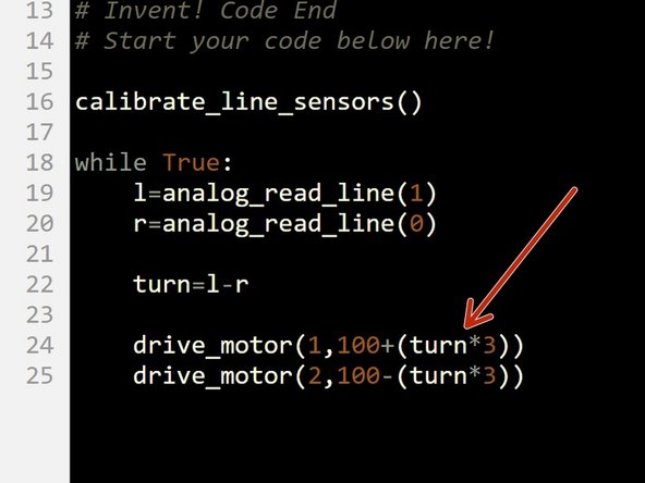 You might have noticed that while the new program is smooth, it isn't as fast as the old two sensor digital program - it might also struggle with the tighter turns.
