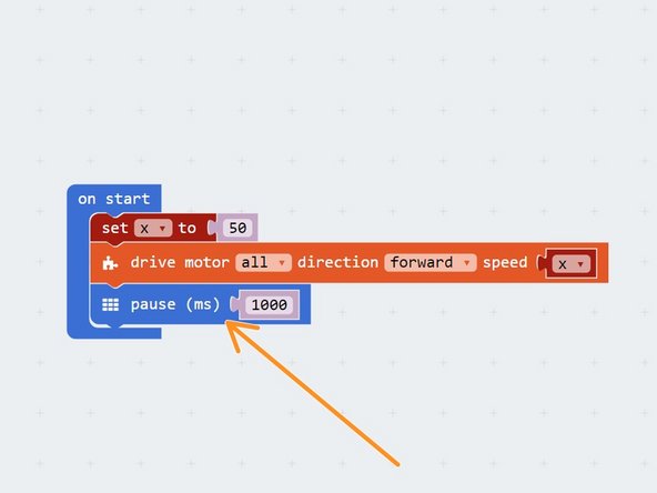 Now let's try changing the motor speeds by changing the variable!