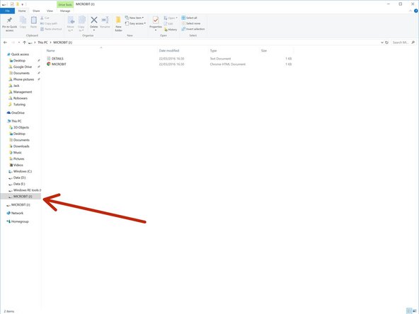 The file we just downloaded is a HEX file - this is what we need to send to the micro:bit to make the program run.