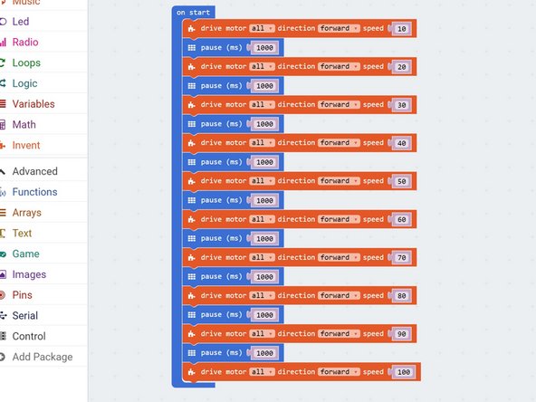Well, what if we wanted to increase the speed of our robot (accelerate) slowly?