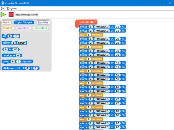 Well, what if we wanted to increase the speed of our robot (accelerate) slowly?