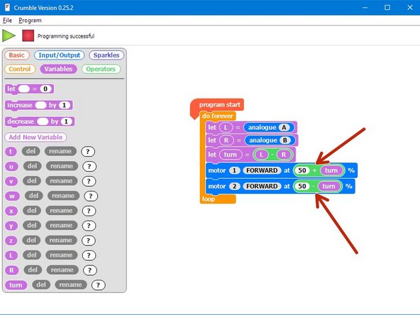 Program your robot and watch what happens to the value of turn as you move it across the line. It should be 0 when the robot is exactly on the line!