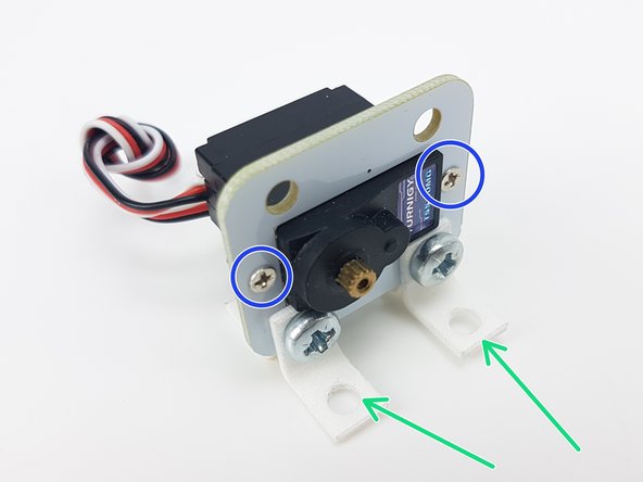 Take the pieces out of the servo module kit bag in your Robowars box - you should have all of the pieces in the picture.