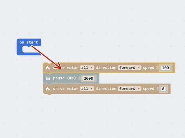 It's easy to change your program by dragging the blocks around!
