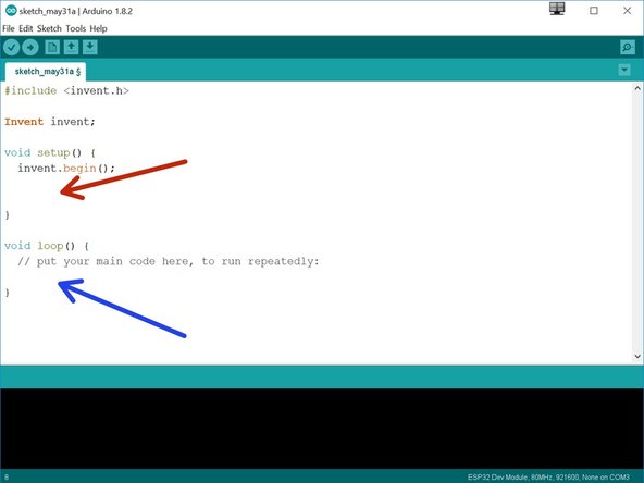So far, we have just been using the setup part of the program.