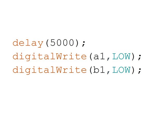 At the end of the game, we need to wait for a few seconds so the player can see how they did, and then make sure both LEDs are turned off before the game starts again.