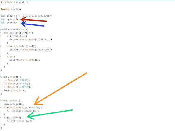 To play the game, the user has to select which space they want to take. We will use a switch to cycle through the LEDs, so they can choose where they want to go.