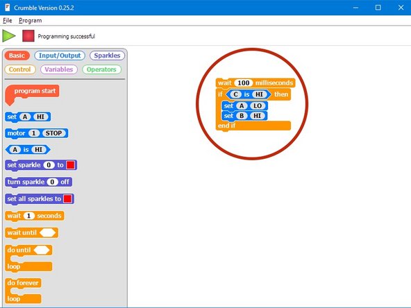Now we need to put in three similar sections of code, to see if the player has fast, average or slow reactions.
