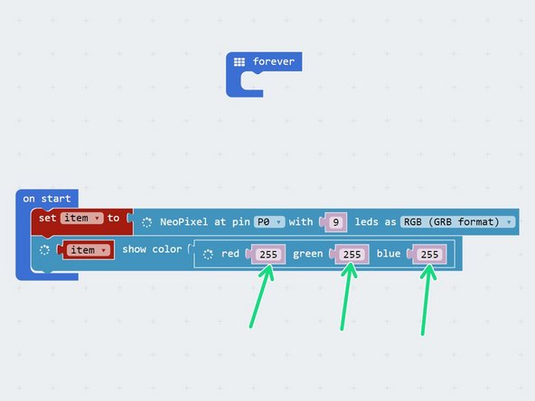To get colours not on the list, we can put in the values for red, green and blue directly.