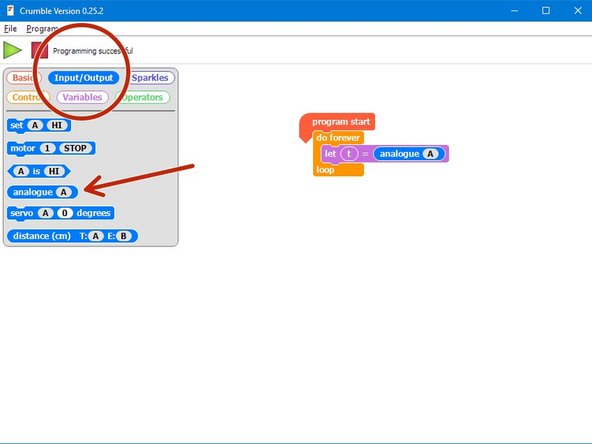 Build the simple test program in the picture.