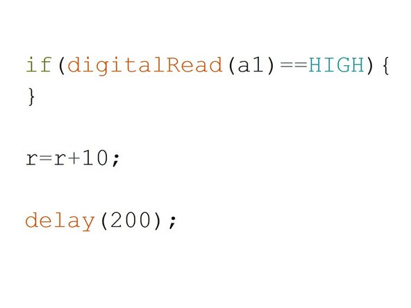 Now let's add some blocks to let use change the colour of the Sparkles using a switch.