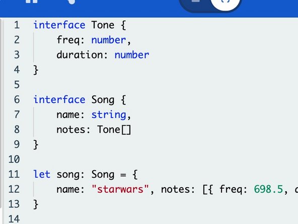 We've worked with some basic types before such as strings and numbers, but what about defining our own types? What if we had a song type for example?