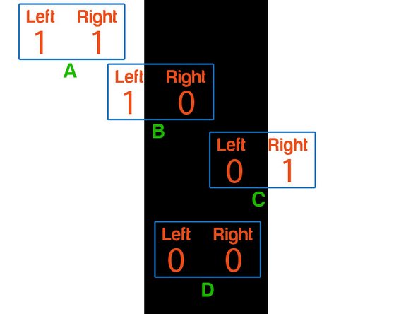 We need to write a program using the two sensors that follows the black track.
