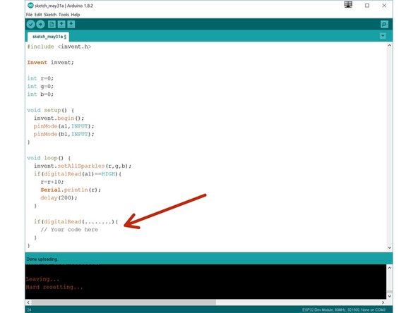 We can now change the amount of red, but we want a colour mixer! Let's add another colour using the other switch.