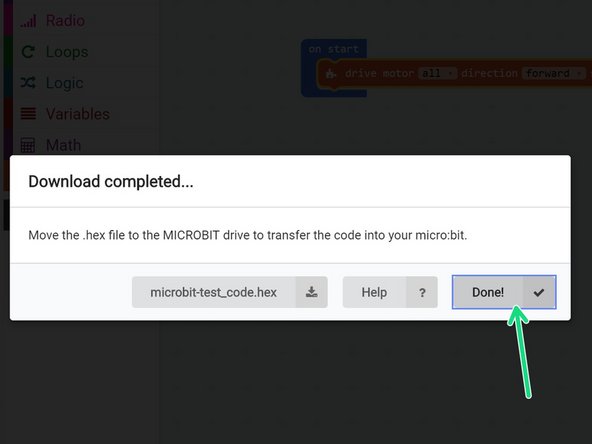 In the box in the bottom left, name your program test_code .