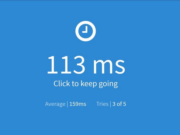 You will find it very difficult to get a green result (without cheating by holding down the switch!).