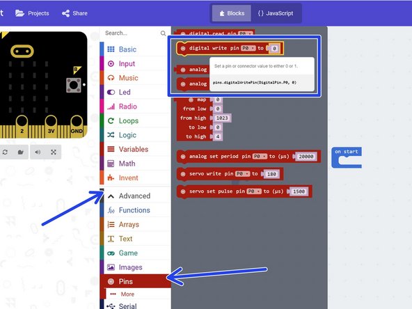 The green and red LEDs are both outputs