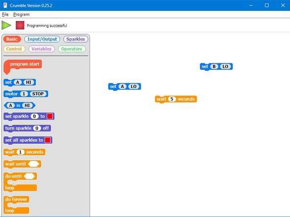 At the end of the game, we need to wait for a few seconds so the player can see how they did, and then make sure both LEDs are turned off before the game starts again.