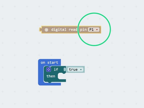 Change it so that it checks P1, which is attached to the switch.