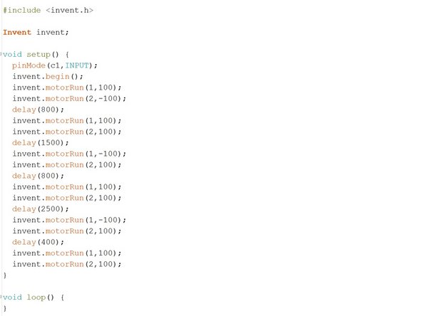 Using the wait time you worked out earlier for turning 90 degrees, write a simple program to make your robot drive around the obstacle.