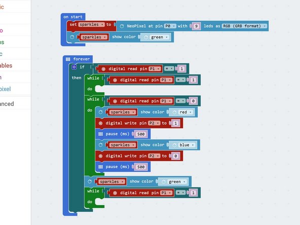 Check the picture for what your code should look like so far.