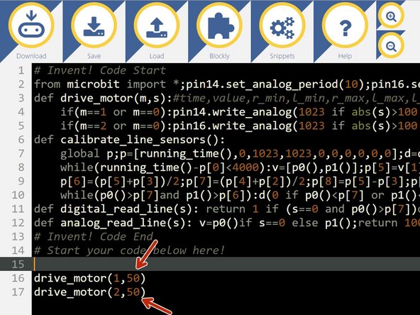 Remember how the second number'' we give to the drive_motor function controls the speed'''?