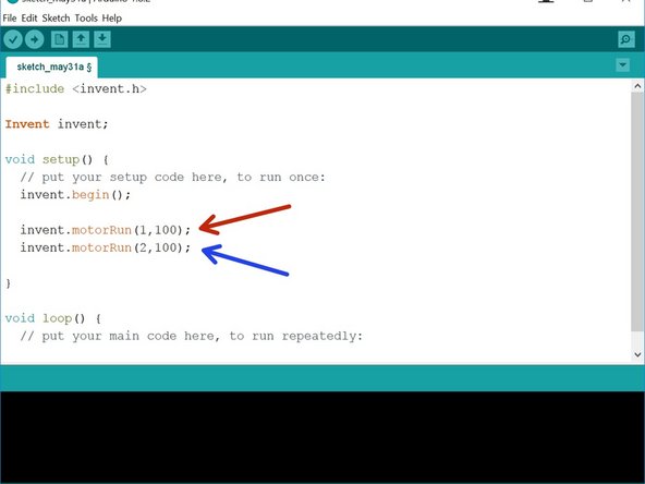 Now we're all setup, let's make a simple program so the robot drives forwards.