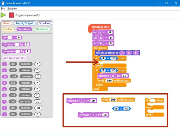 You may have noticed that we have run out of switches for the third colour, blue - but there is a solution!