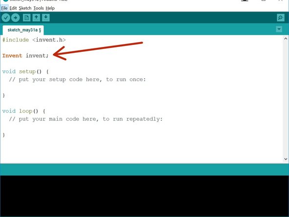 We need one more line to use the library! Don't worry too much about what these lines do at the moment - just make sure they are in your program exactly like the picture.