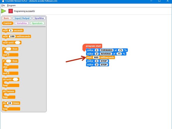 We're going to need to turn the robot 90 degrees again to complete this challenge.