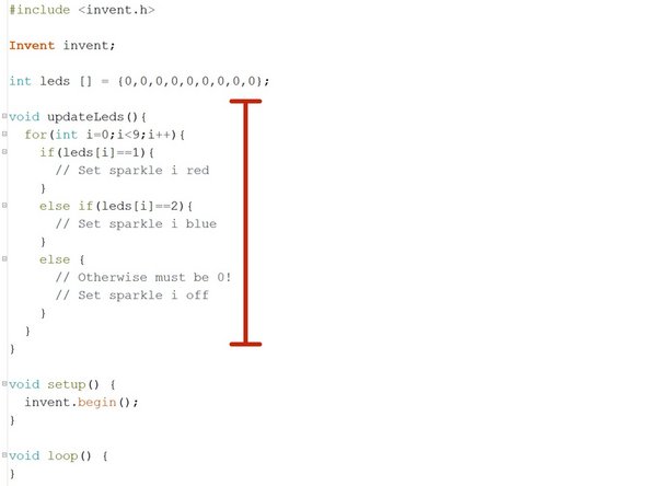 Let's make a function that updates the LEDs.