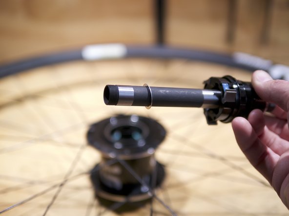 Slide the freehub shim onto the axle after the freehub body