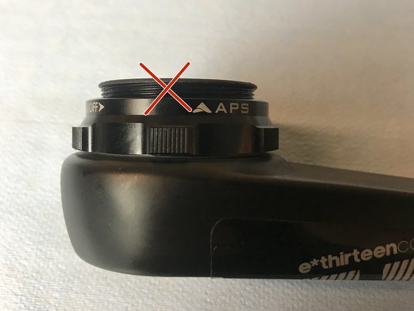 **You do not want the APS adjusted so that there are any threads showing**