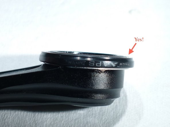 Before installing the arm turn the out ring of the APS adjuster such that the adjuster is in its flattest position