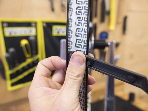 As you get near the valve hole for the last time, cut the tape so it covers 10cm past the valve hole.