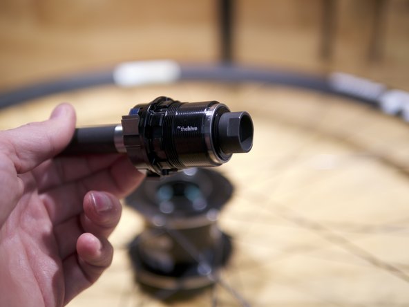 Next, slide the XD freehub onto the axle.