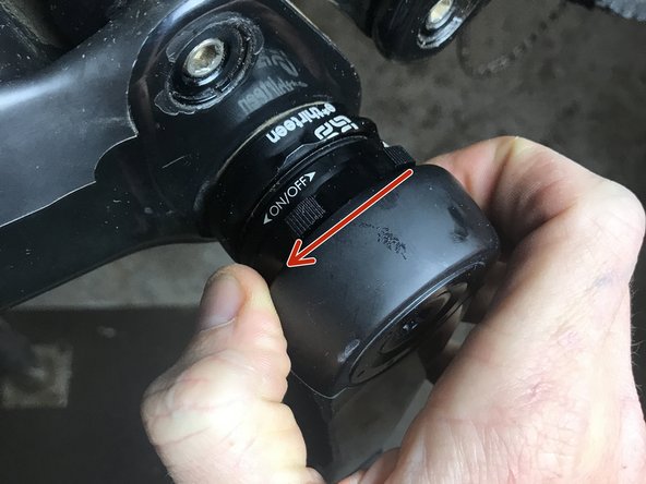 Adjust bearing preload by turning the APS adjuster counter-clockwise