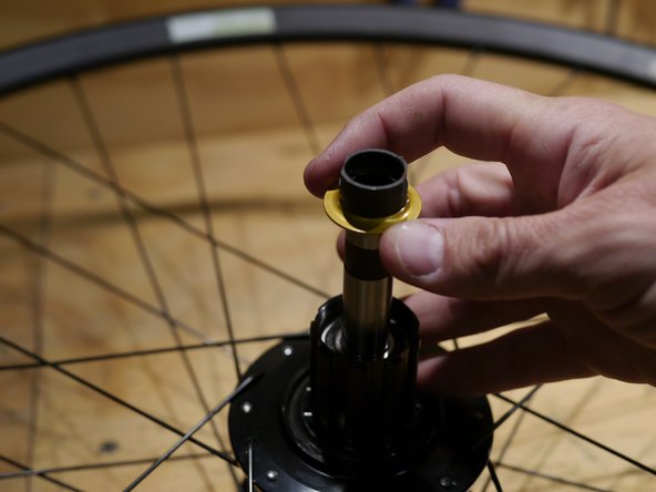 Be careful not to dislodge the freehub body