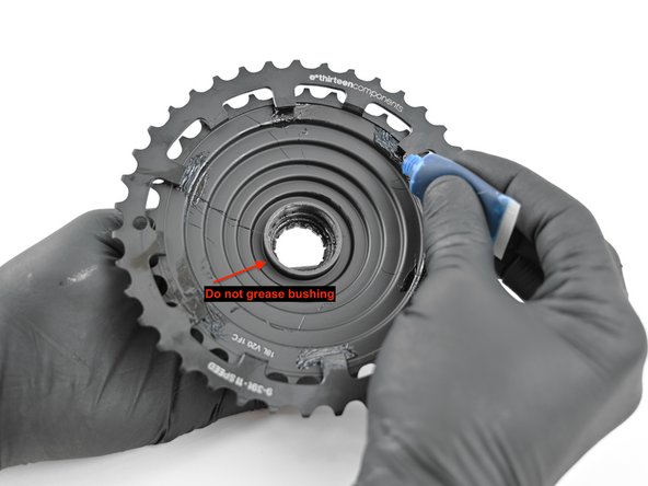 Make sure that the bushing is installed. This comes pressed into the steel section of the cassette.