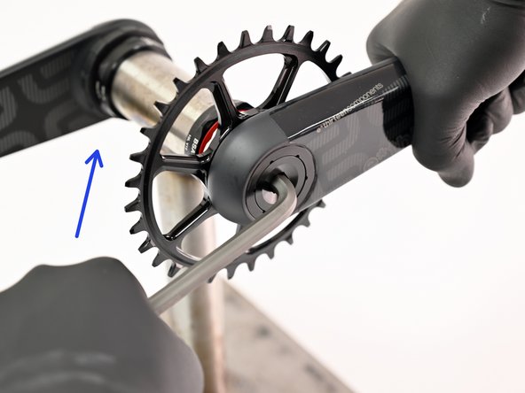 If a portion of the P3 interface is under the bearing, recheck that the non-drive side is fully seated. If so, the BB may have been installed improperly - possibly with too many spacers. Stop install, and recheck that the BB was installed with the correct spacer configuration before proceeding.